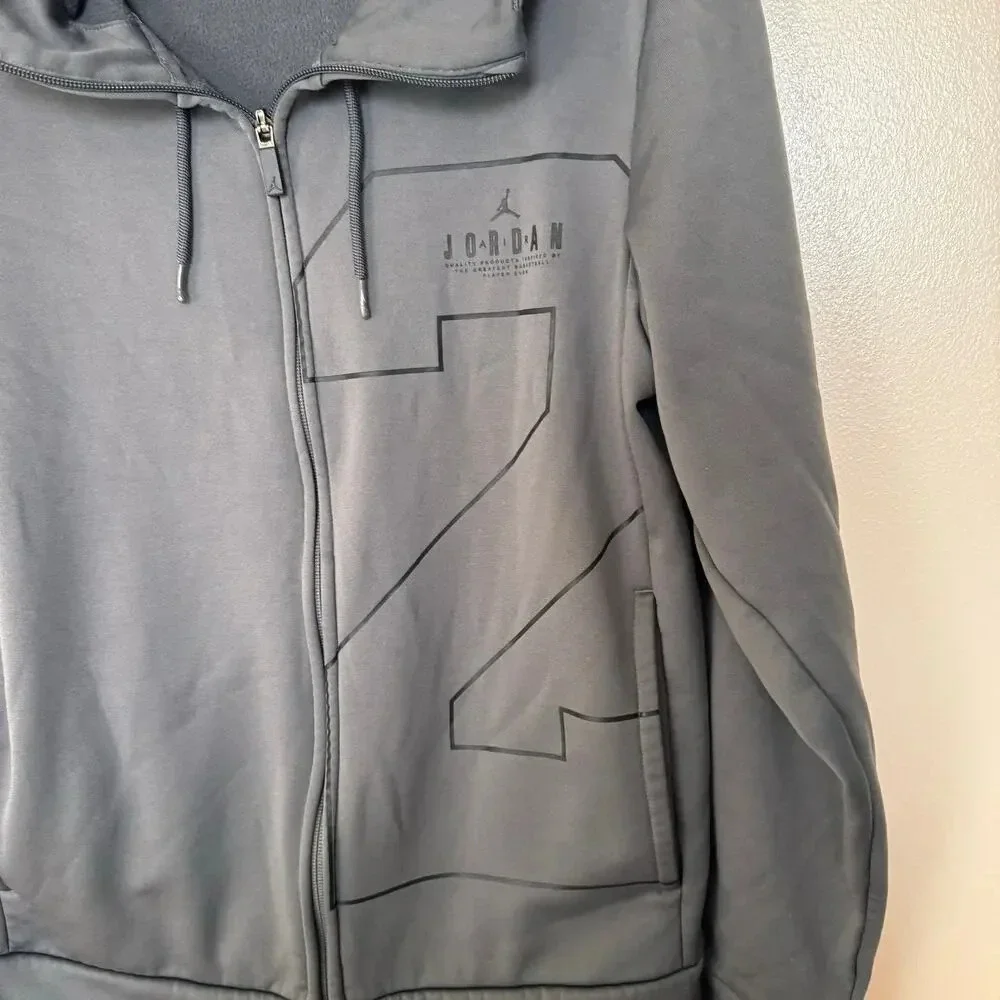 Air Jordan 23 Therma‎ Lite Full Zip Hoodie Gray men's size S